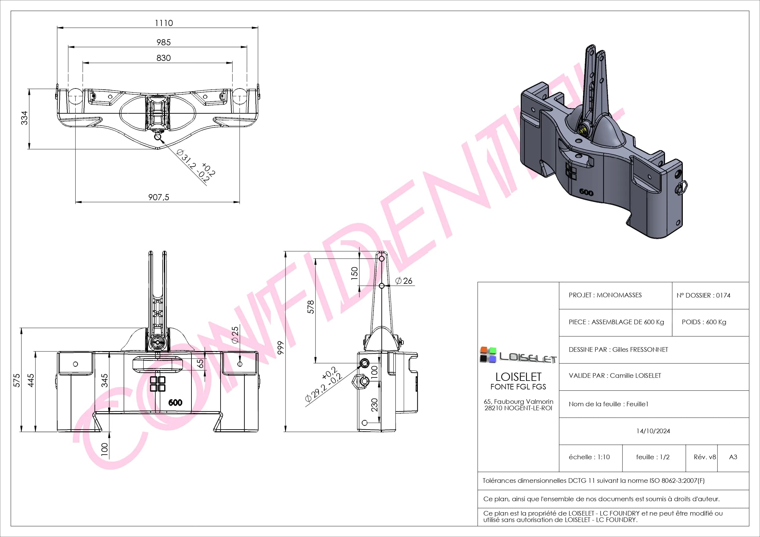Monteringsplan - 600 kg