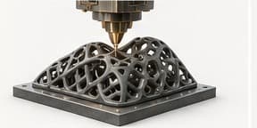 Detalj med fackverksstruktur tillverkad genom 3D-sandutskrift