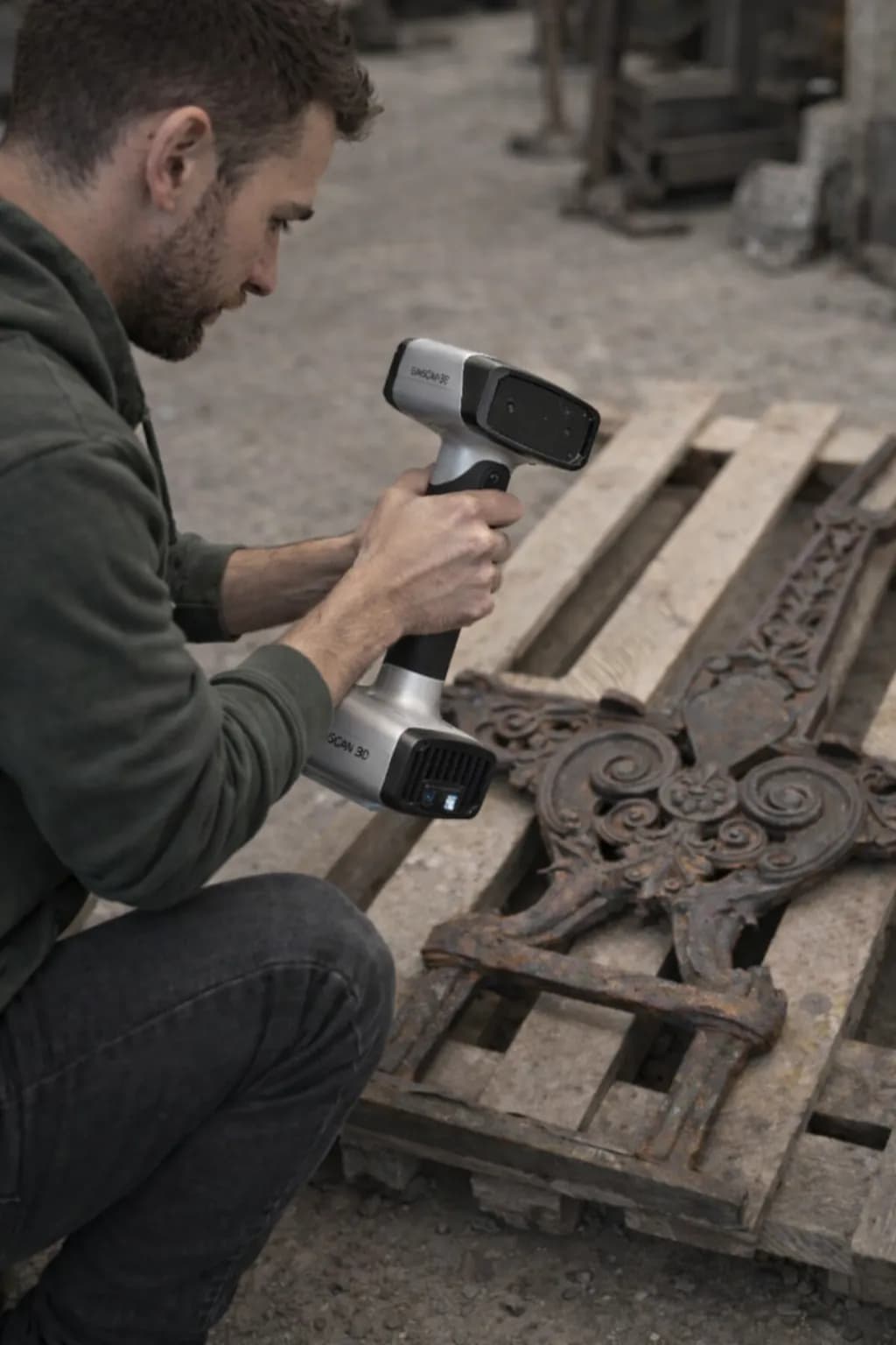 3D-skanning av den befintliga delen 1