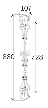 Balustrad, utsmyckad räcke i gjutjärn - Thumbnail 2