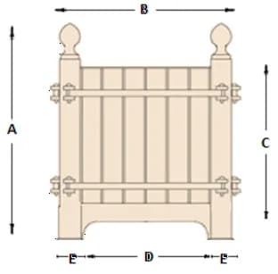 Schema dimensioner för apelsinträdgård