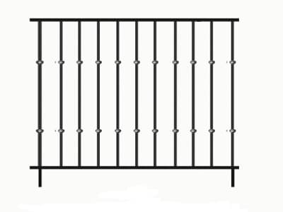 Balustrad, utsmyckad räcke i gjutjärn