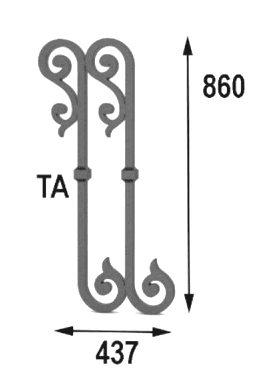 Balustrad, utsmyckad räcke i gjutjärn